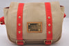 Auth Louis Vuitton Antigua Buzas PM Shoulder Cross Bag Beige Red M40041 LV 3028I