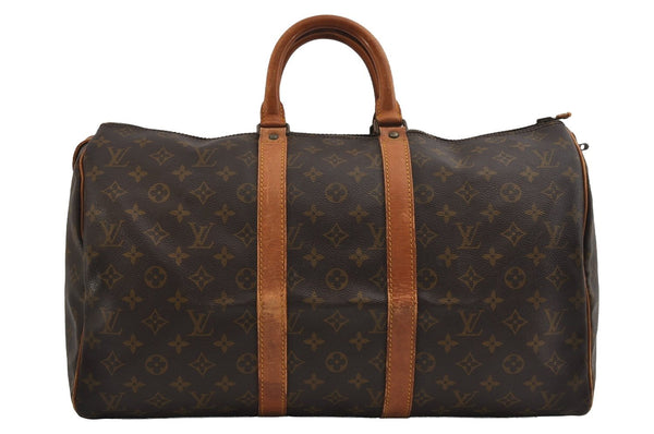 Authentic Louis Vuitton Monogram Keepall 45 Travel Boston Bag Old Model LV 3029I