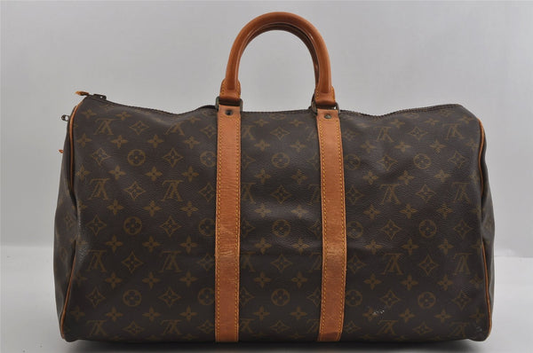 Authentic Louis Vuitton Monogram Keepall 45 Travel Boston Bag Old Model LV 3029I