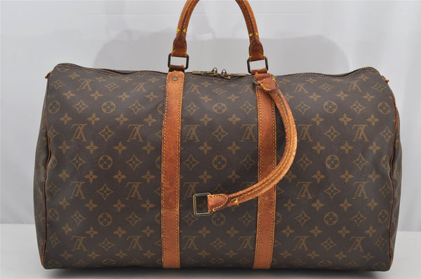 Authentic Louis Vuitton Monogram Keepall 50 Travel Boston Bag M41426 Junk 3030I