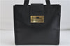 Authentic GUCCI Vintage Hand Bag Leather 0020347 Black 3031D