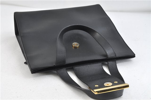 Authentic GUCCI Vintage Hand Bag Leather 0020347 Black 3031D