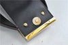 Authentic GUCCI Vintage Hand Bag Leather 0020347 Black 3031D