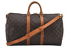 Authentic Louis Vuitton Monogram Keepall Bandouliere 45 M41418 Boston Bag 3031I