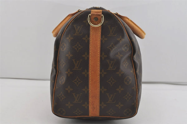 Authentic Louis Vuitton Monogram Keepall Bandouliere 45 M41418 Boston Bag 3031I