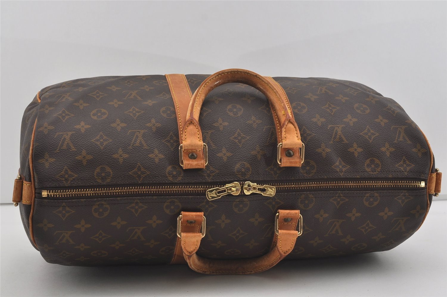 Authentic Louis Vuitton Monogram Keepall Bandouliere 45 M41418 Boston Bag 3031I