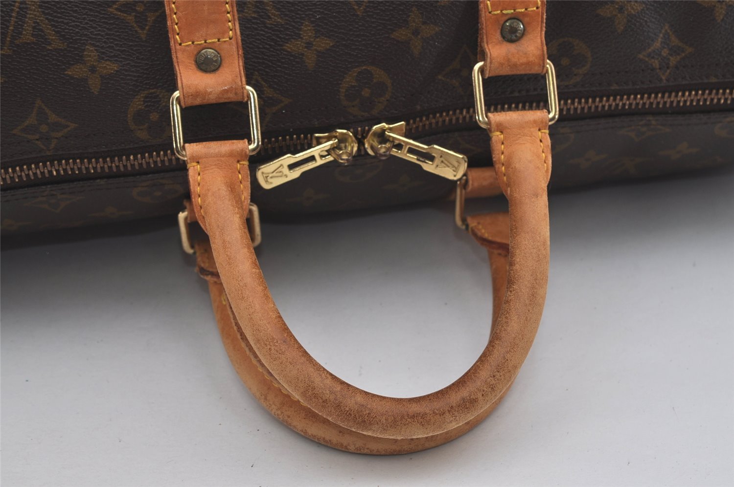 Authentic Louis Vuitton Monogram Keepall Bandouliere 45 M41418 Boston Bag 3031I