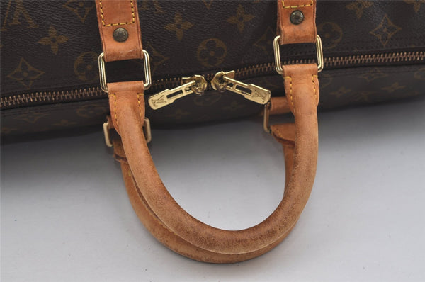 Authentic Louis Vuitton Monogram Keepall Bandouliere 45 M41418 Boston Bag 3031I