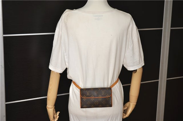 Auth Louis Vuitton Monogram Pochette Florentine Pouch Waist Bag M51855 LV 3035F