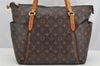 Authentic Louis Vuitton Monogram Totally MM Shoulder Tote Bag M41015 LV 3035I