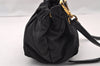 Authentic PRADA Nylon Tessuto Leather Shoulder Cross Body Bag Purse Black 3037I