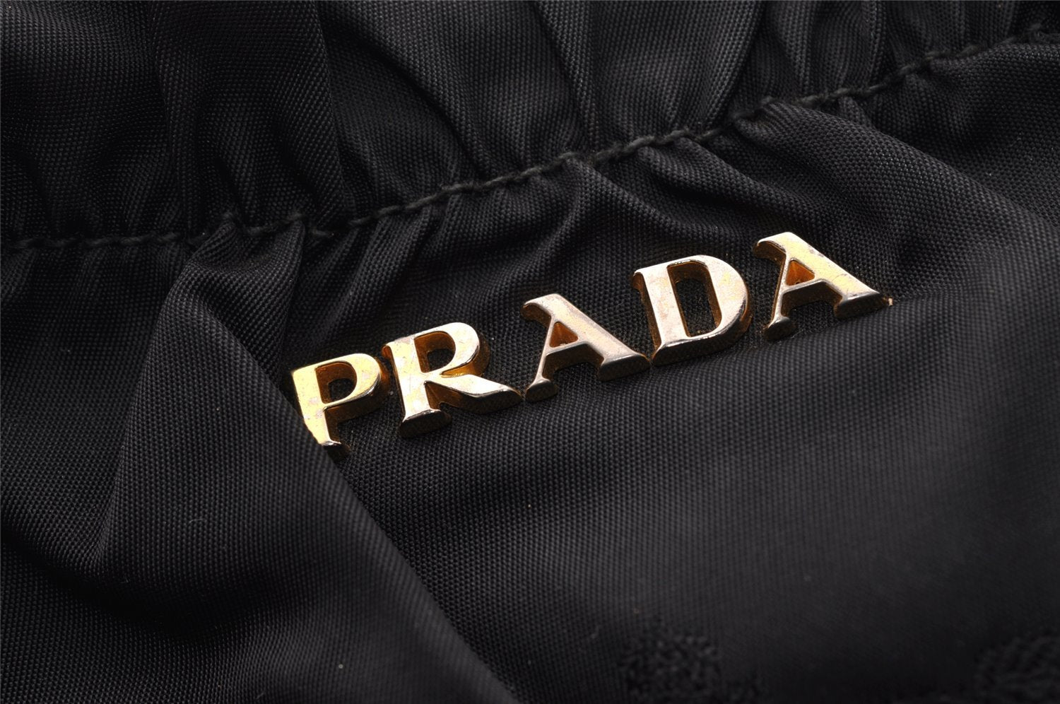 Authentic PRADA Nylon Tessuto Leather Shoulder Cross Body Bag Purse Black 3037I