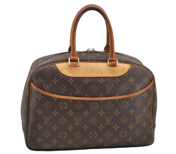 Authentic Louis Vuitton Monogram Deauville Hand Bag M47270 LV 3039I