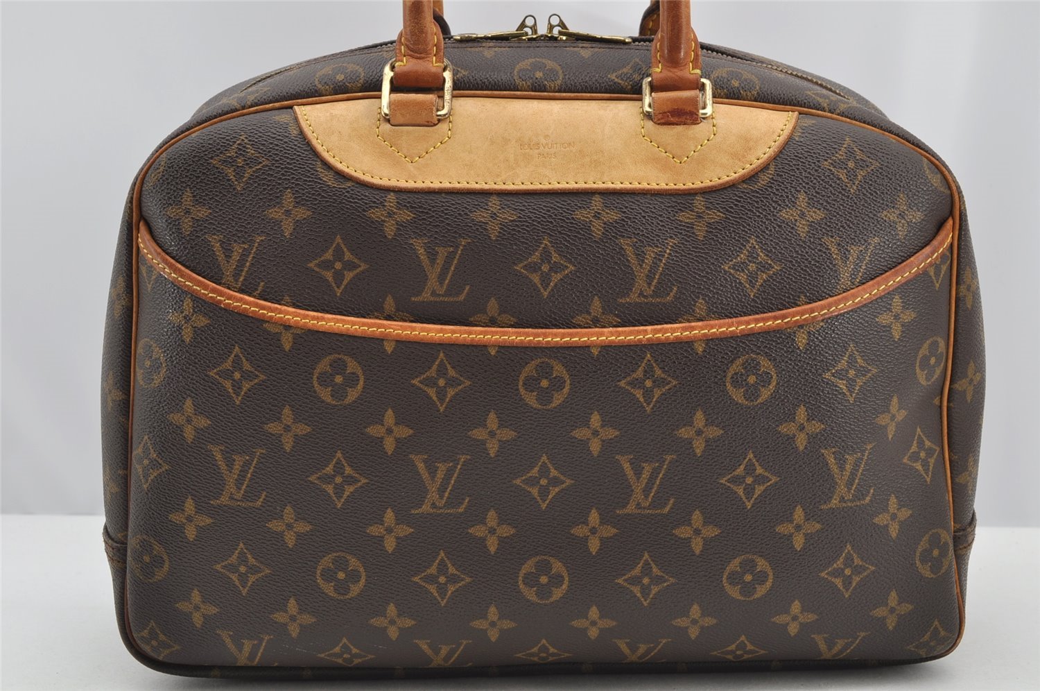 Authentic Louis Vuitton Monogram Deauville Hand Bag M47270 LV 3039I
