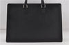 Authentic BURBERRY Vintage Leather Hand Tote bag Black 3044D