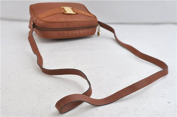 Auth Salvatore Ferragamo Vara Shoulder Cross Body Bag Leather Brown SF 3045D