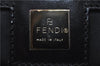 Authentic FENDI Zucca Shoulder Hand Bag Nylon Leather Black 3046D