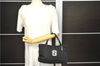 Authentic FENDI Zucca Shoulder Hand Bag Nylon Leather Black 3046D