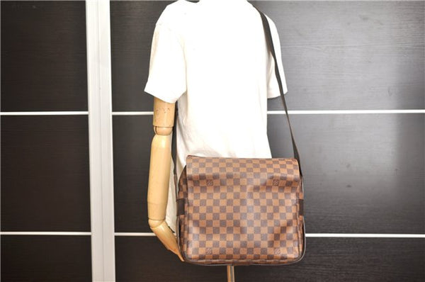 Authentic Louis Vuitton Damier Naviglio Shoulder Cross Body Bag N45255 LV 3047F