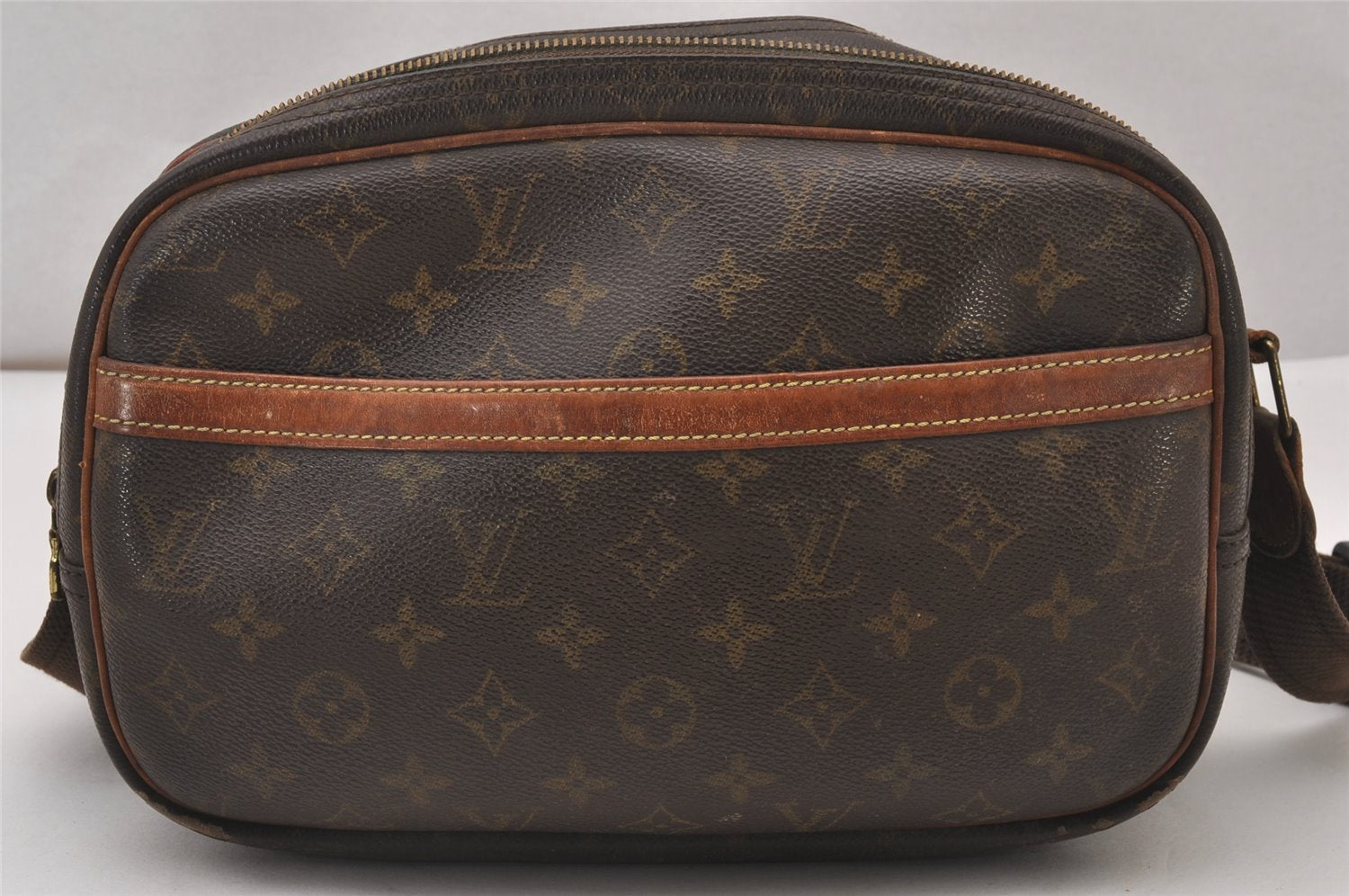 Authentic Louis Vuitton Monogram Reporter PM Shoulder Cross Bag M45254 LV 3048I