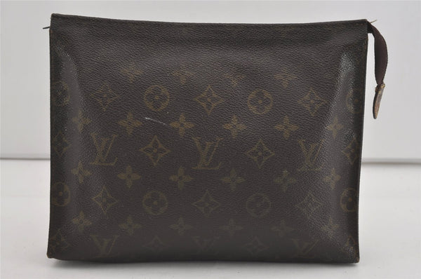Auth Louis Vuitton Monogram Poche Toilette 26 Cosmetics Pouch Old Model LV 3049I