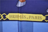 Authentic HERMES Carre 90 Scarf "CHOCS EN PLUMES" Silk Navy 3051E