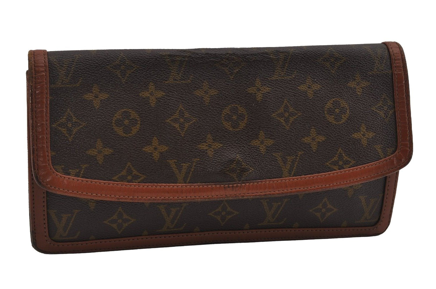 Auth Louis Vuitton Monogram Pochette Dame GM Clutch Hand Bag Old Model LV 3051I