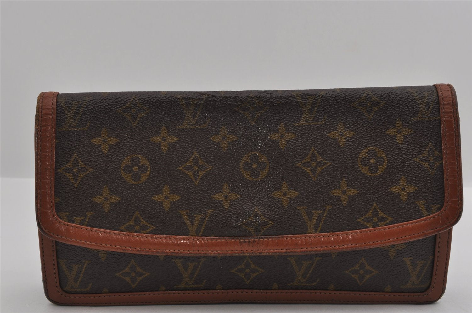 Auth Louis Vuitton Monogram Pochette Dame GM Clutch Hand Bag Old Model LV 3051I