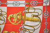 Authentic HERMES Carre 90 Scarf "Cliquetis" Silk Orange 3054E