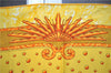 Authentic HERMES Carre 90 Scarf "CARPE DIEM" Silk Yellow 3056E