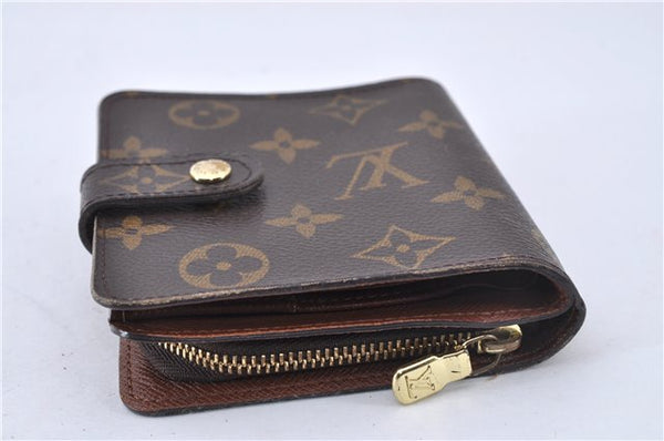 Authentic Louis Vuitton Monogram Compact Zip Bifold Wallet Purse M61667 LV 3056F