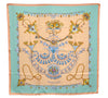 Authentic HERMES Carre 90 Scarf "Parures Des Sables" Silk Orange 3059E