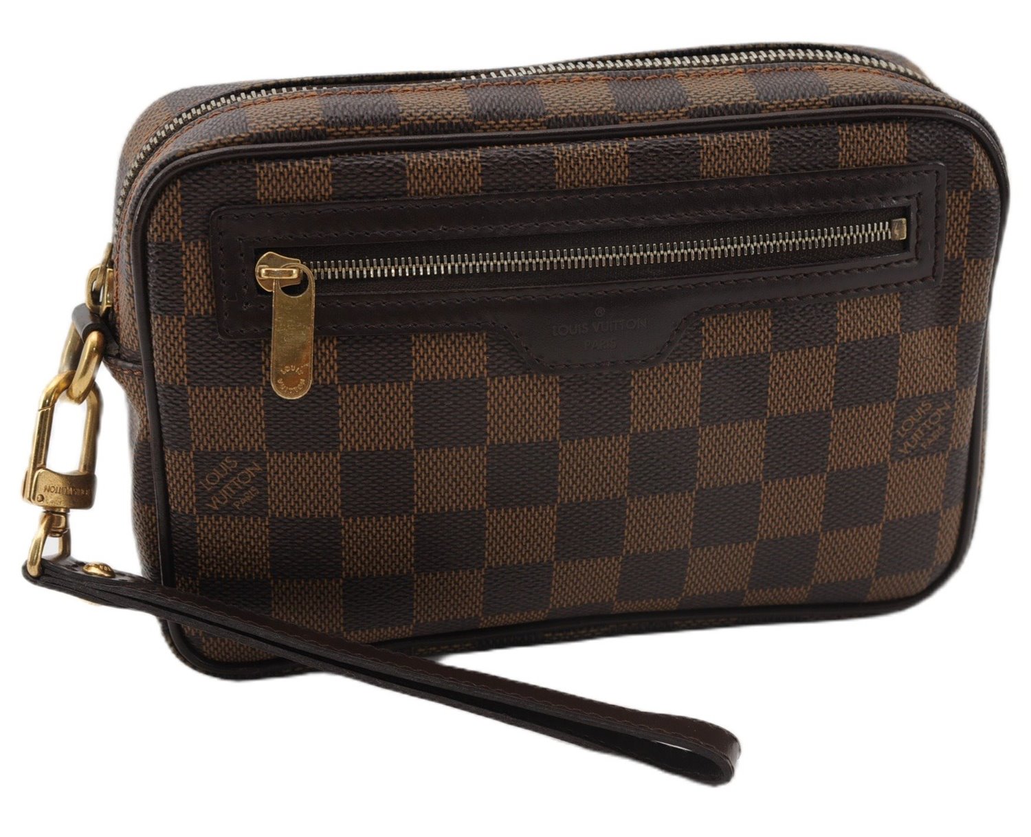 Authentic Louis Vuitton Damier Pochette Billets Macao Clutch Bag N61739 LV 3059F