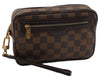 Authentic Louis Vuitton Damier Pochette Billets Macao Clutch Bag N61739 LV 3059F
