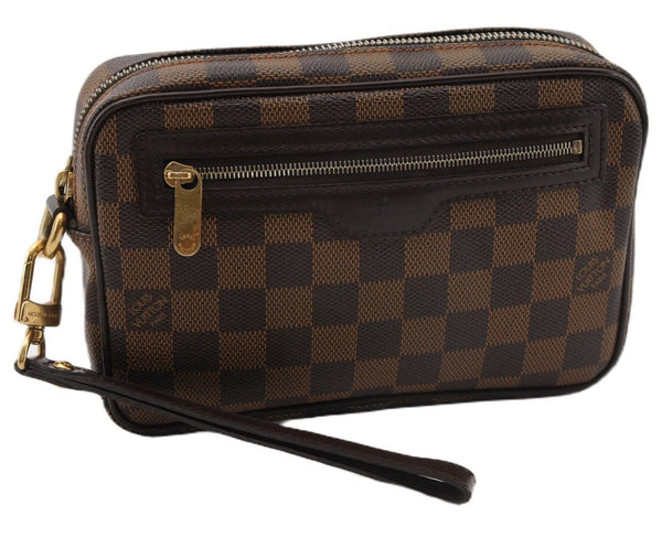 Authentic Louis Vuitton Damier Pochette Billets Macao Clutch Bag N61739 LV 3059F