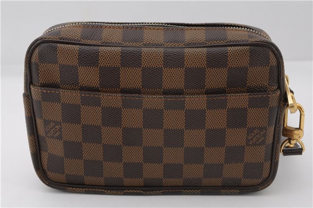 Authentic Louis Vuitton Damier Pochette Billets Macao Clutch Bag N61739 LV 3059F