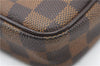 Authentic Louis Vuitton Damier Pochette Billets Macao Clutch Bag N61739 LV 3059F