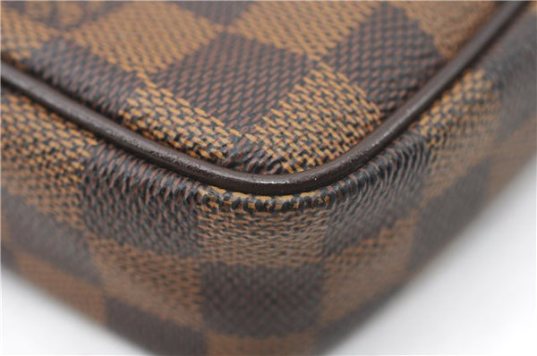 Authentic Louis Vuitton Damier Pochette Billets Macao Clutch Bag N61739 LV 3059F
