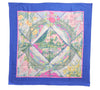 Authentic HERMES Carre 90 Scarf "GIVERNY" Silk Blue 3061E