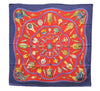 Authentic HERMES Carre 90 Scarf "Qu' importe le flacon" Silk Navy 3062E