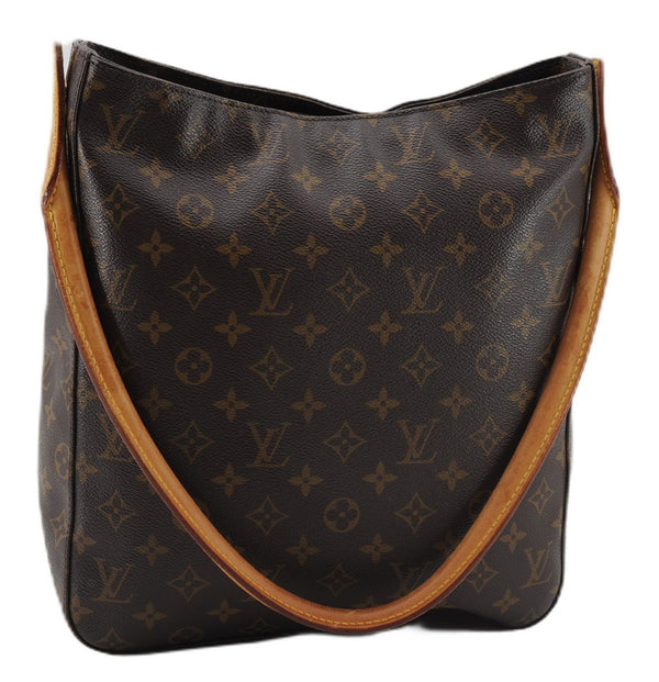 Authentic Louis Vuitton Monogram Looping GM Shoulder Bag M51145 LV 3063F