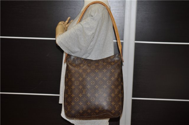 Authentic Louis Vuitton Monogram Looping GM Shoulder Bag M51145 LV 3063F