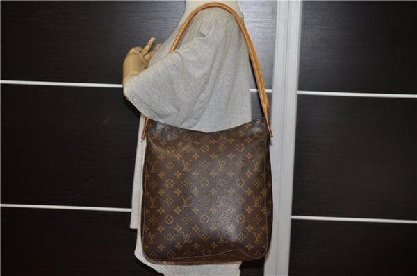Authentic Louis Vuitton Monogram Looping GM Shoulder Bag M51145 LV 3063F