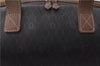 Auth Christian Dior Honeycomb Boston Hand Bag PVC Leather Black Brown CD 3073D