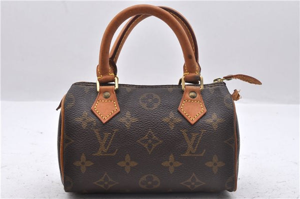 Authentic Louis Vuitton Monogram Mini Speedy Hand Bag Purse M41534 LV 3074D