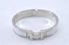 Authentic HERMES Clic Clac PM Bangle Bracelet White Silver Box 3074F