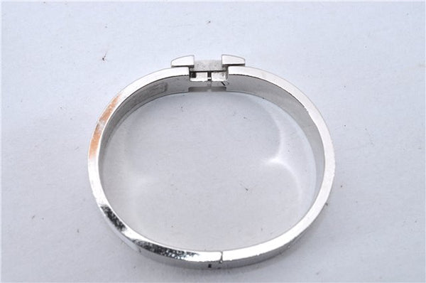 Authentic HERMES Clic Clac PM Bangle Bracelet White Silver Box 3074F