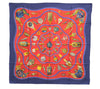 Authentic HERMES Carre 90 Scarf "Qu' importe le flacon" Silk Navy 3083E