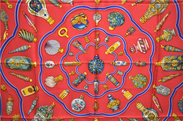 Authentic HERMES Carre 90 Scarf "Qu' importe le flacon" Silk Navy 3083E