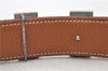 Auth HERMES Constance Ladies Leather Belt Size 70cm 27.6" Black Brown Box 3085D